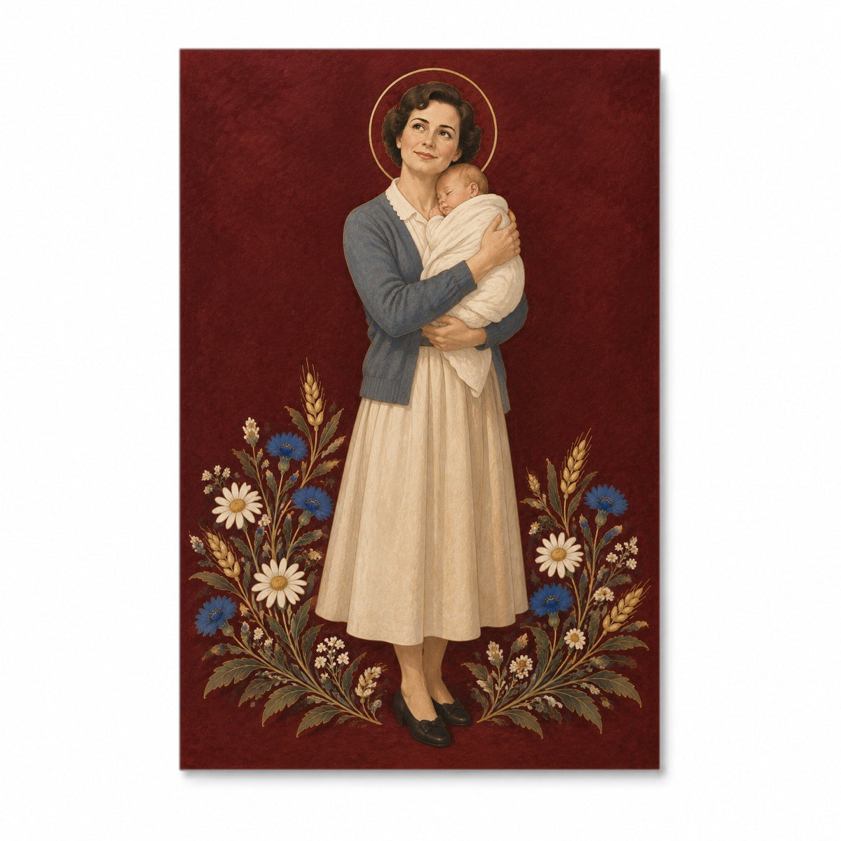 Gianna Mater Canvas Wall Art - Catholic Wall Art, front view