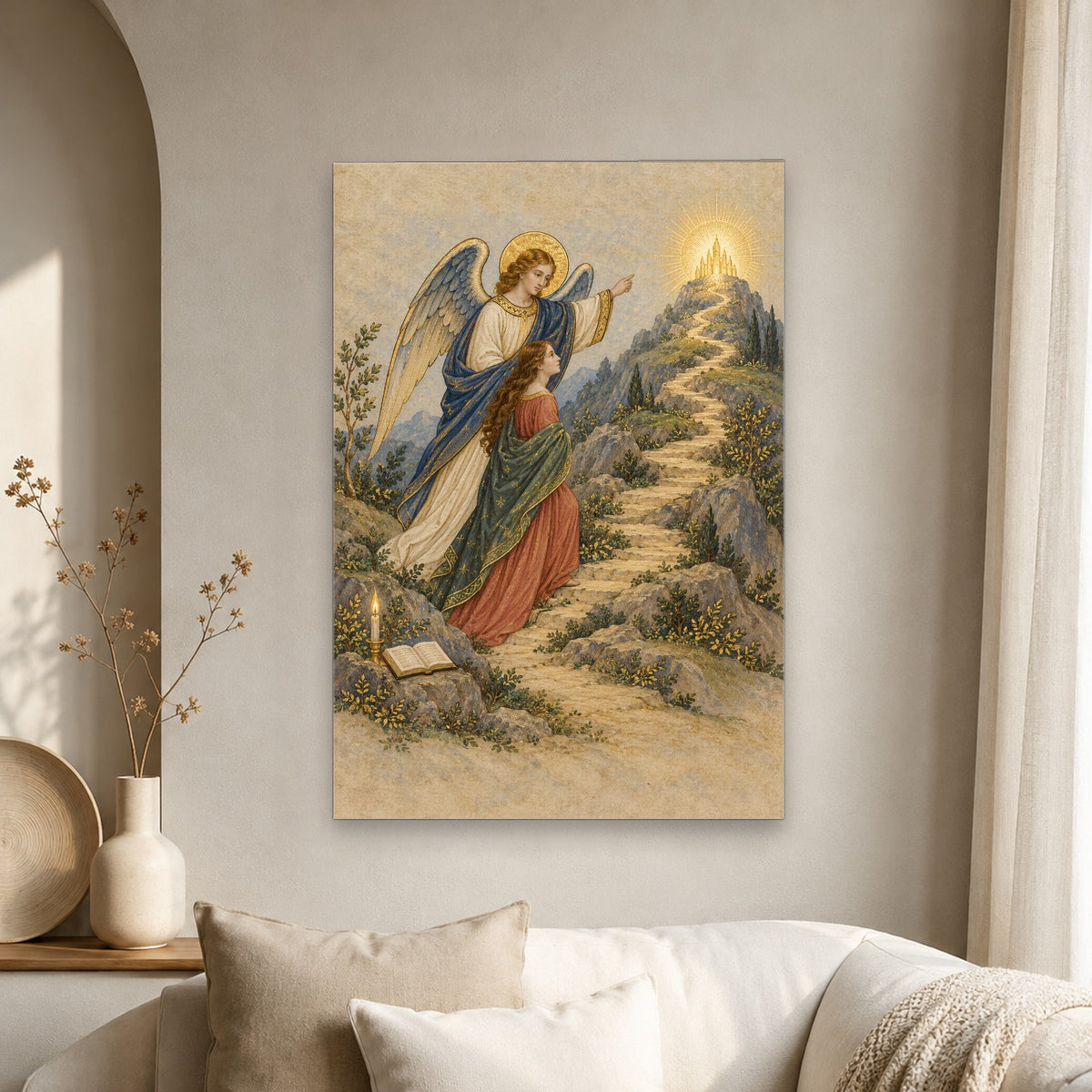 Given Charge Over Thee Canvas Wall Art - Catholic Wall Art, scale reference
