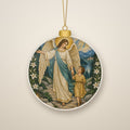 Given Charge Over Thee Ceramic Ornament - Catholic Christmas Ornament, front view