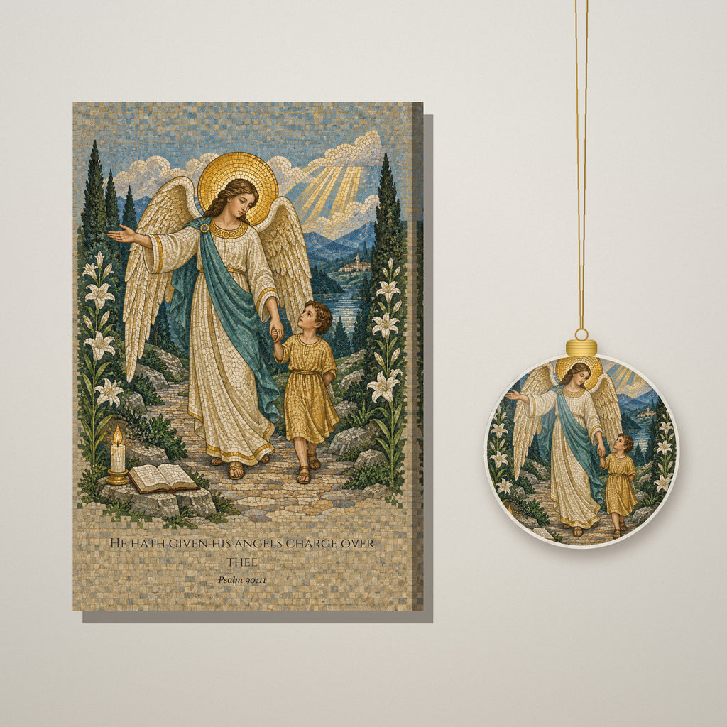 Given Charge Over Thee Ceramic Ornament - Catholic Christmas Ornament, styled in the home