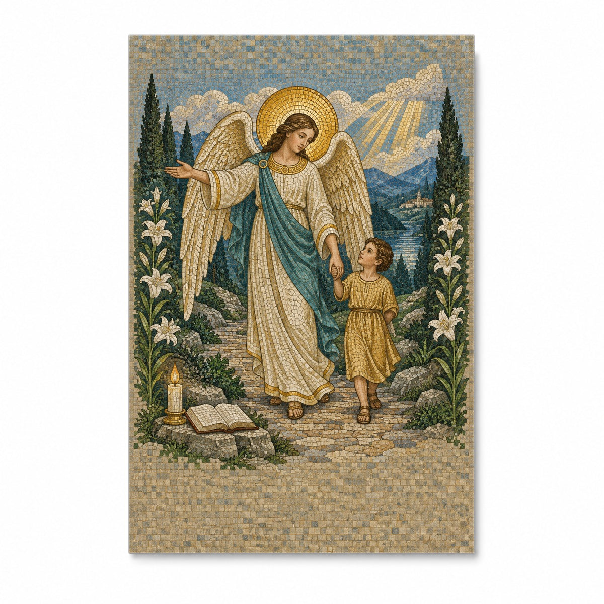 Given Charge Over Thee in Oil Canvas Wall Art - Catholic Wall Art, front view