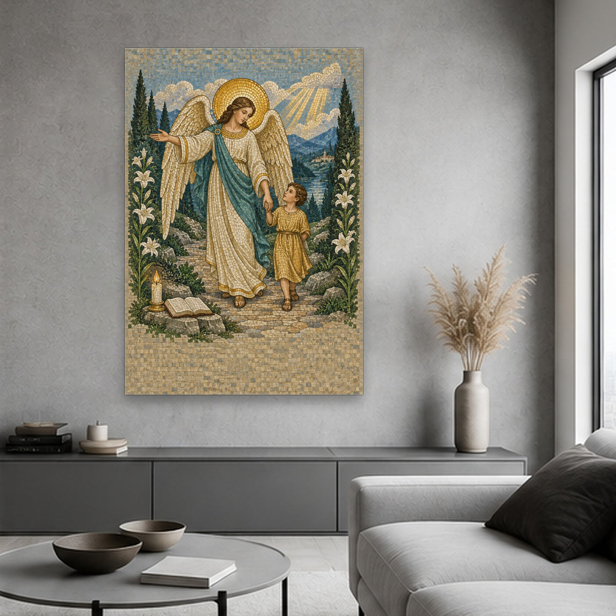Given Charge Over Thee in Oil Canvas Wall Art - Catholic Wall Art, hanging display