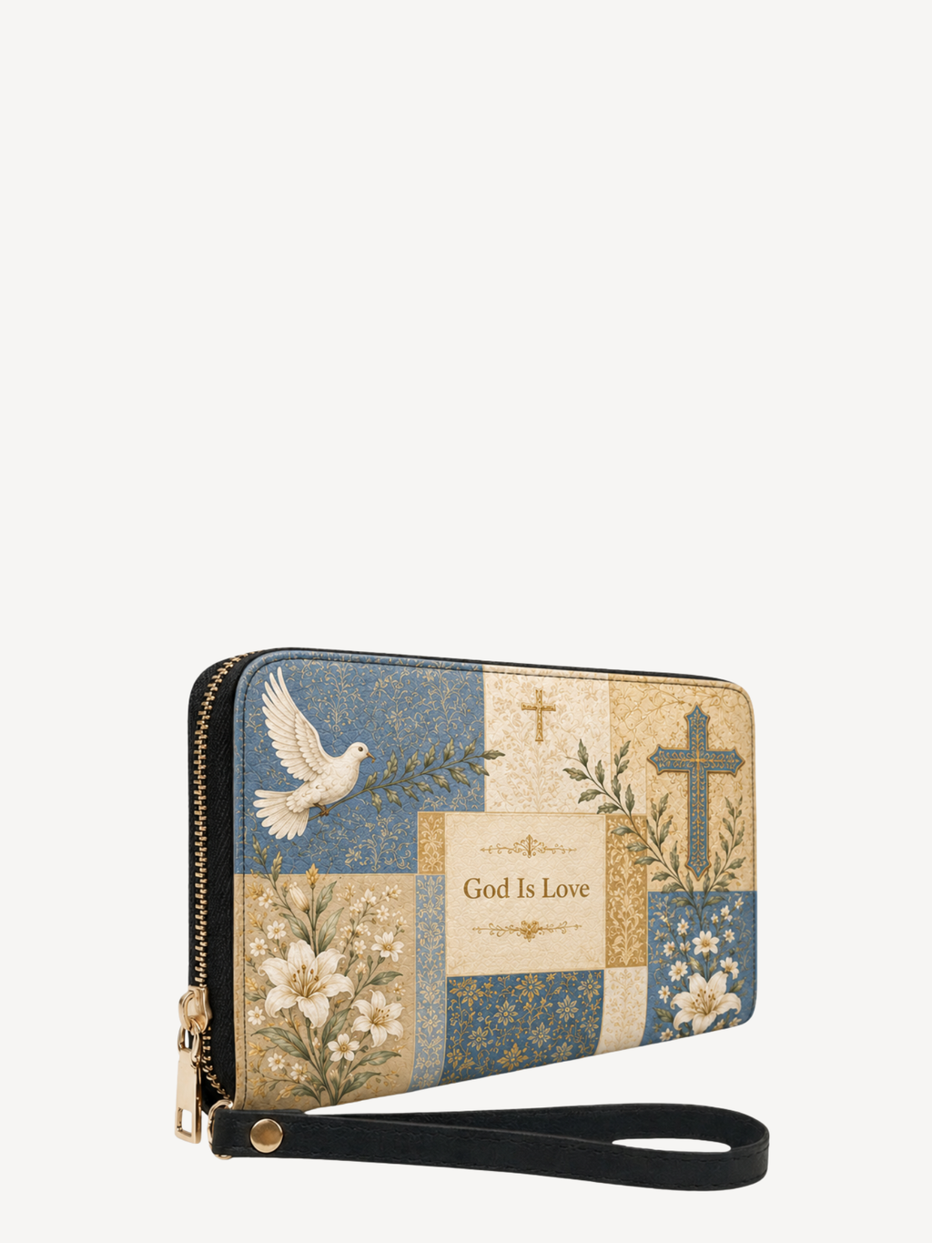 "God Is Love" Leather Wallet - Catholic Leather Wallet, View 2