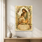 Grace at the Supper Table Canvas Wall Art - Christian Wall Art, close-up of the print