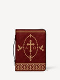 Grace & Peace Bible Cover - PU Leather Bible Cover, front view