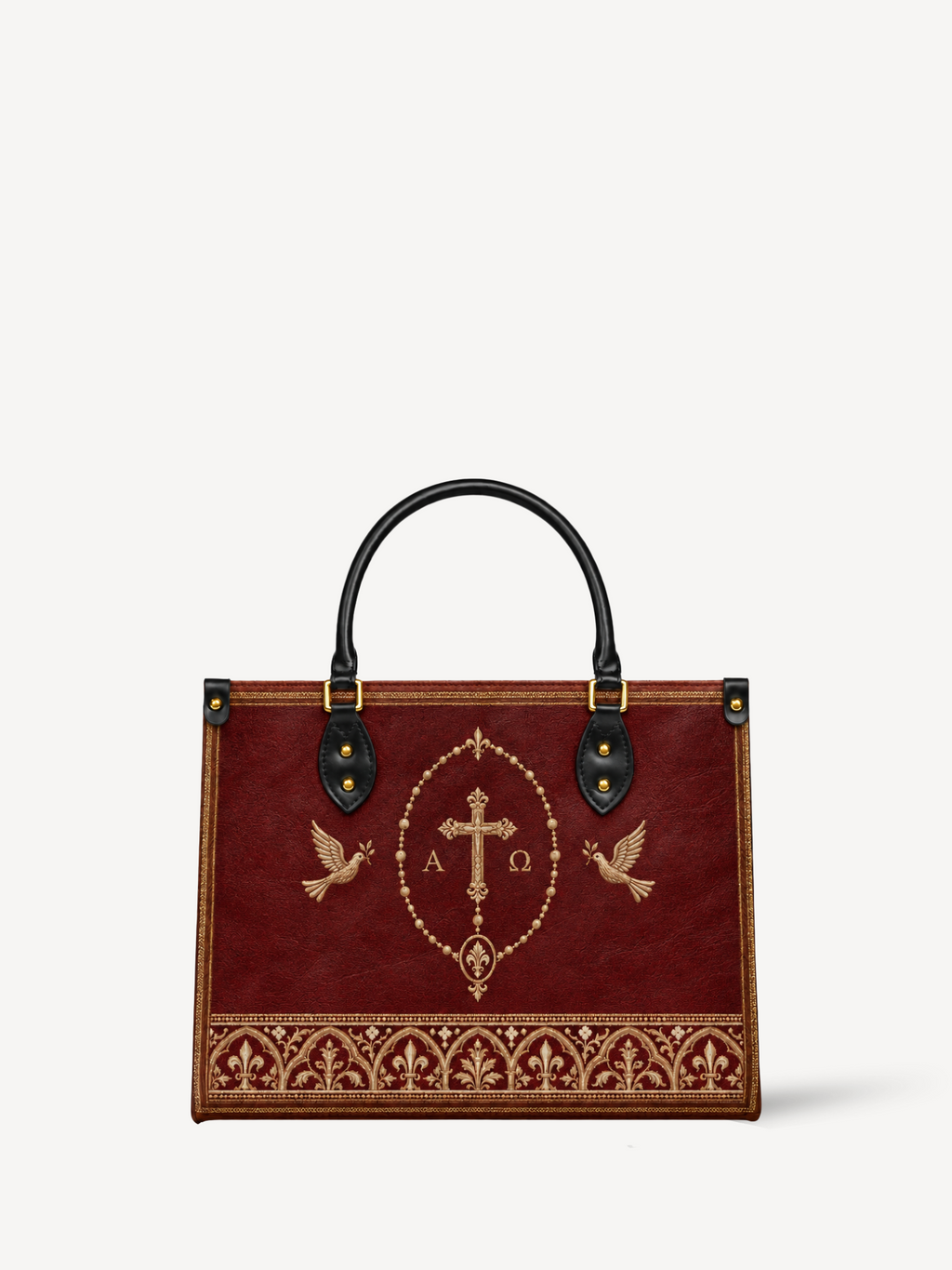 Grace & Peace PU Leather Handbag - Christian Handbag, front view