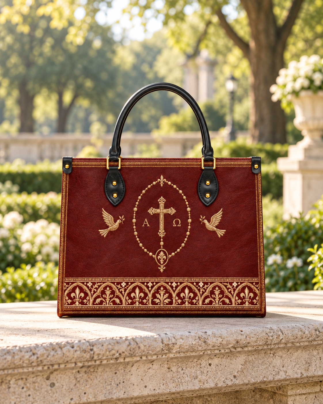 Grace & Peace PU Leather Handbag - Christian Handbag, hanging display