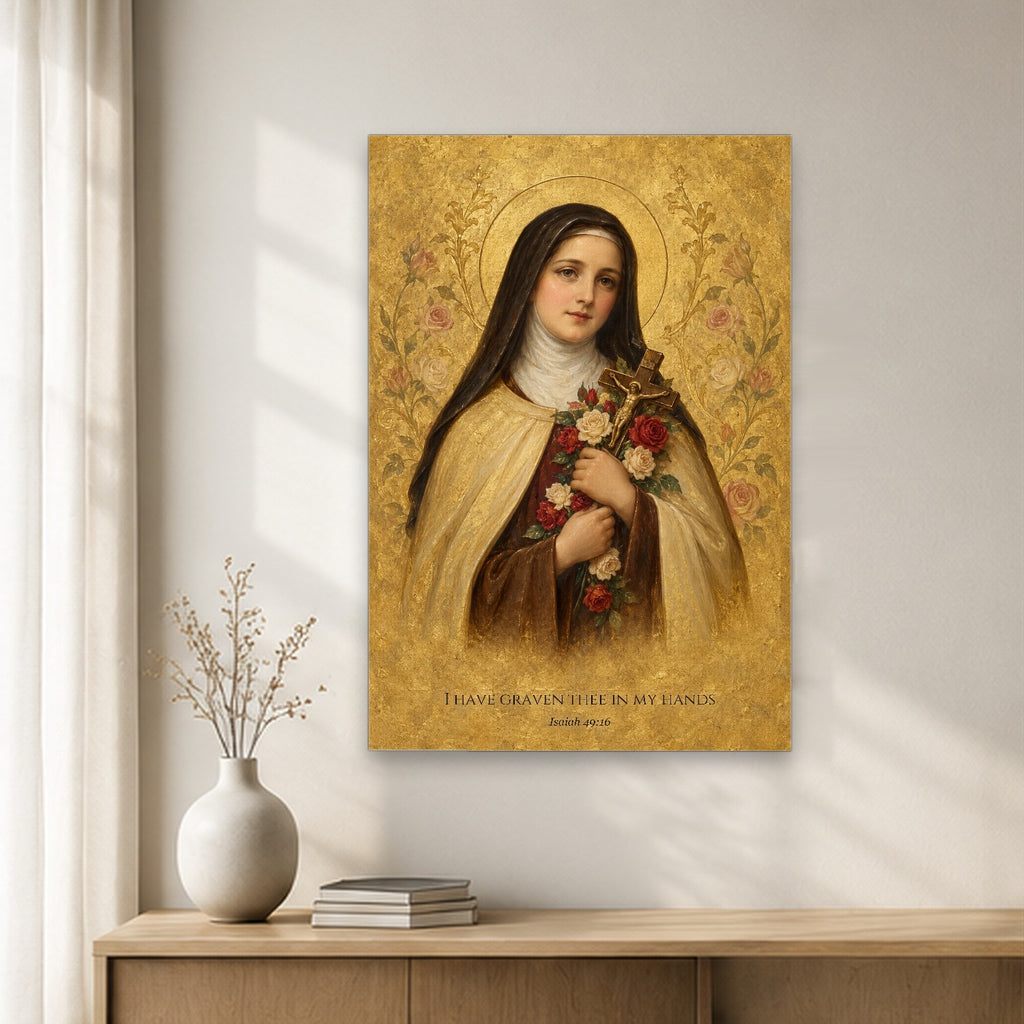 Graven in His Hands Canvas Wall Art - Catholic Wall Art, gift presentation