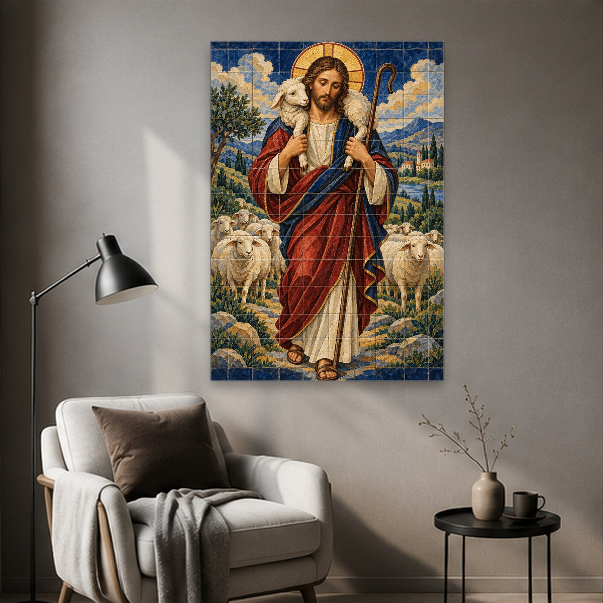 Grex Meus Canvas Wall Art - Catholic Wall Art, styled in the home