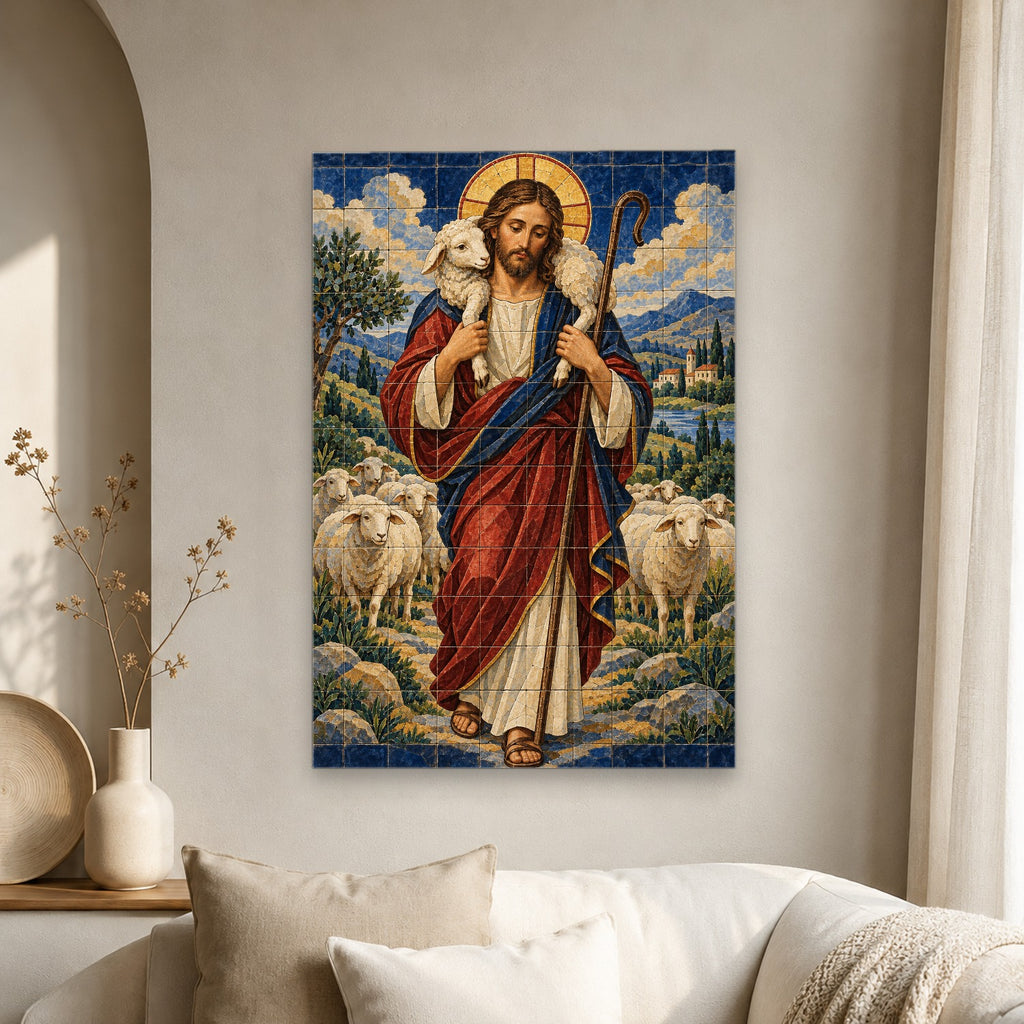 Grex Meus Canvas Wall Art - Catholic Wall Art, scale reference