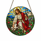 Grex Meus II Glass Suncatcher - Catholic Suncatcher, front view