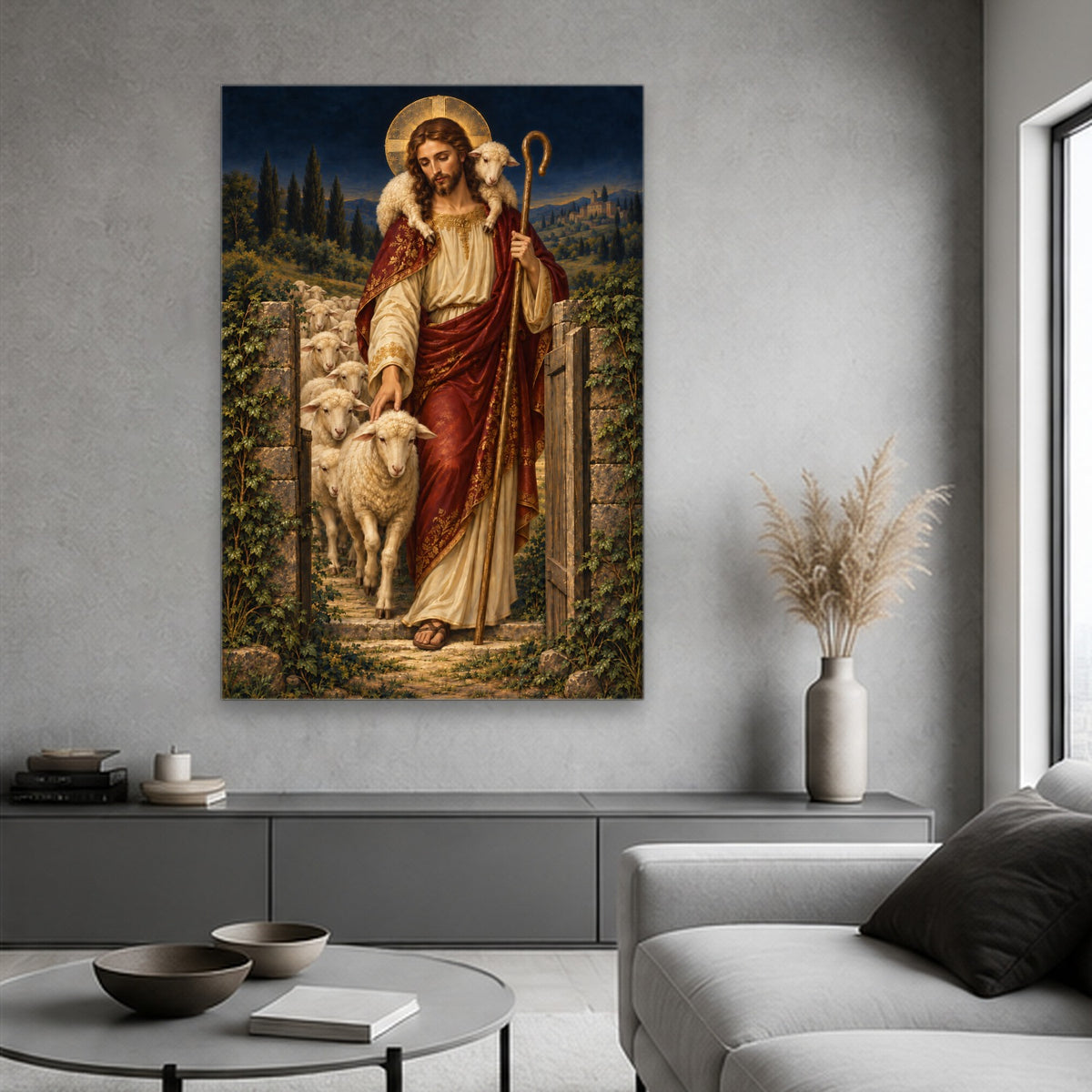 Grex Meus IV Canvas Wall Art - Catholic Wall Art, hanging display