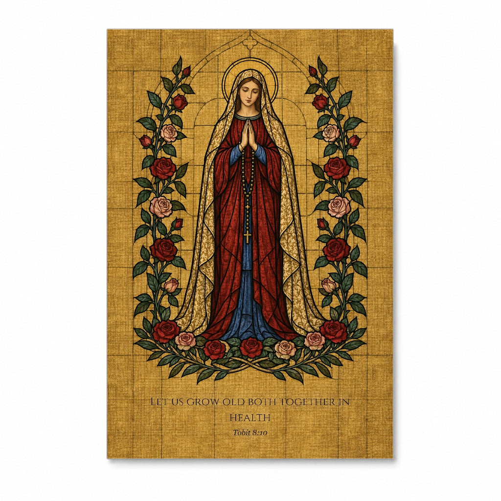 Grow Old Together Canvas Wall Art - Catholic Wall Art, front view