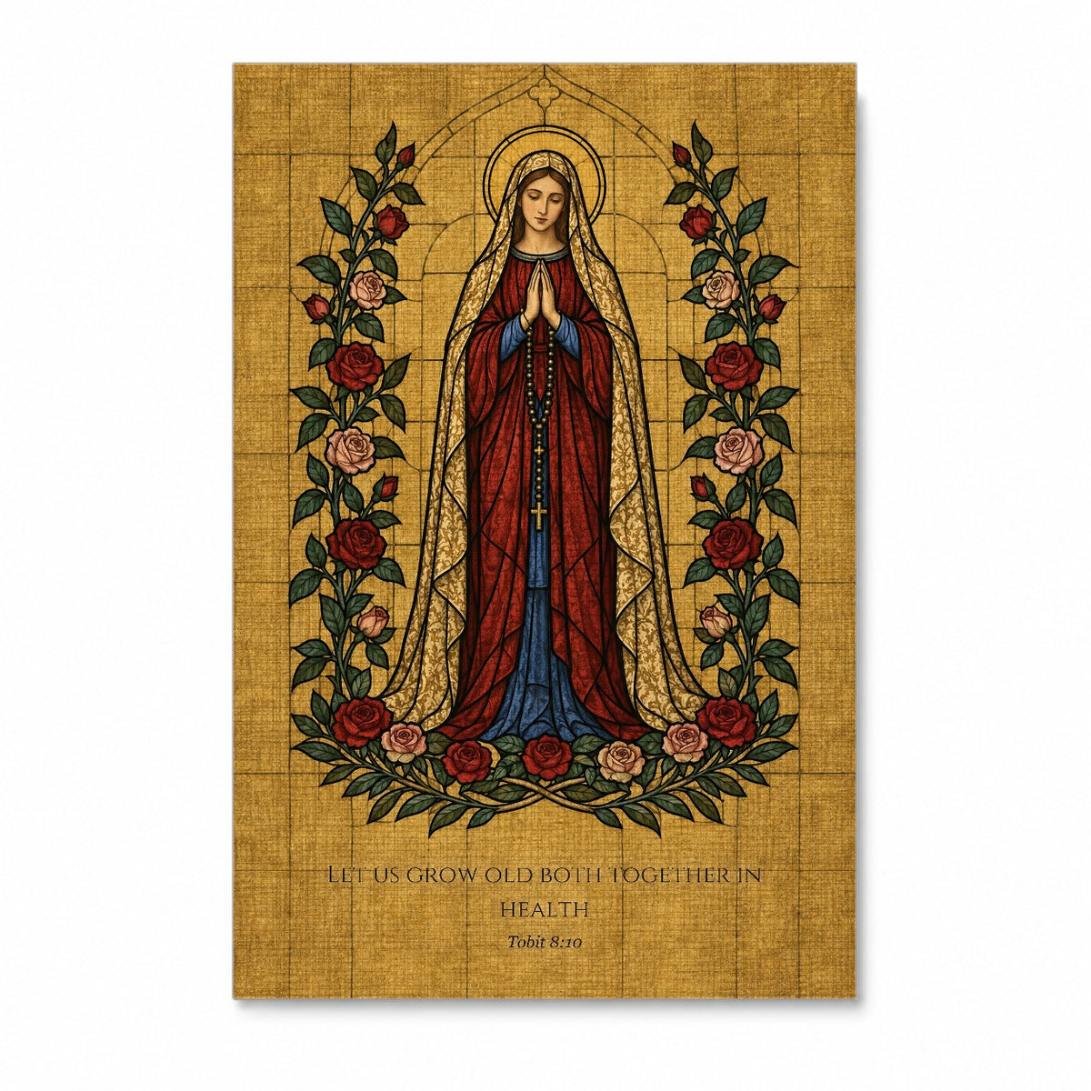 Grow Old Together Canvas Wall Art - Catholic Wall Art, front view
