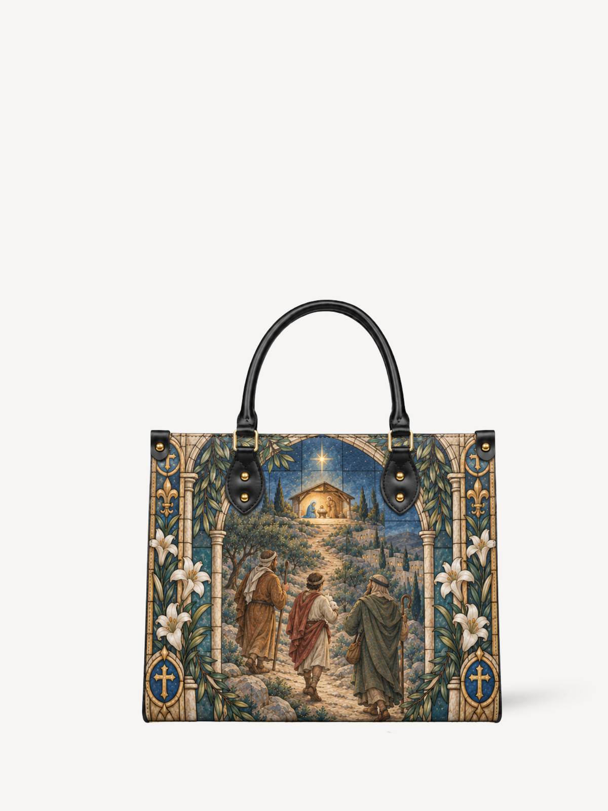 Guided by His Light PU Leather Handbag - Christian Handbag, front view