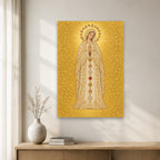 Hail, Full of Grace in Manuscript Canvas Wall Art - Catholic Wall Art, gift presentation