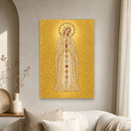 Hail, Full of Grace in Manuscript Canvas Wall Art - Catholic Wall Art, scale reference