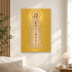 Hail, Full of Grace in Manuscript Canvas Wall Art - Catholic Wall Art, alternate angle