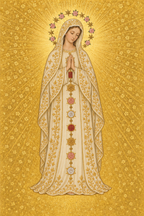 Hail, Full of Grace in Manuscript Canvas Wall Art - Catholic Wall Art, lifestyle scene