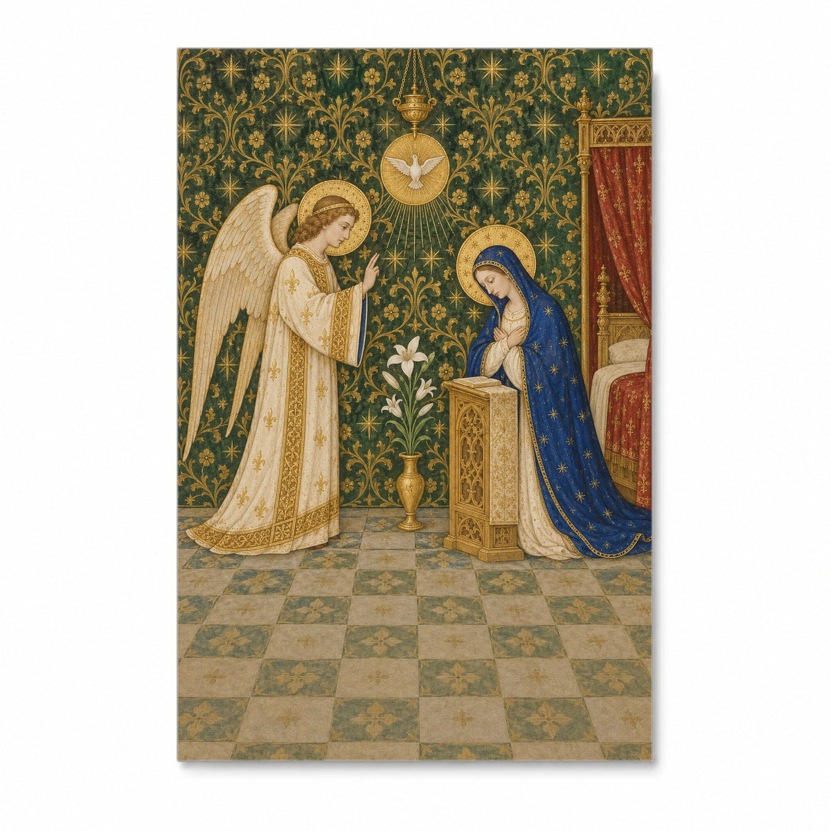 Handmaid of the Lord Canvas Wall Art - Catholic Wall Art, front view