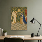Handmaid of the Lord Canvas Wall Art - Catholic Wall Art, close-up of the print