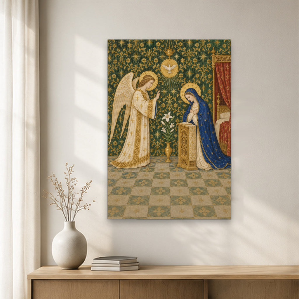 Handmaid of the Lord Canvas Wall Art - Catholic Wall Art, gift presentation