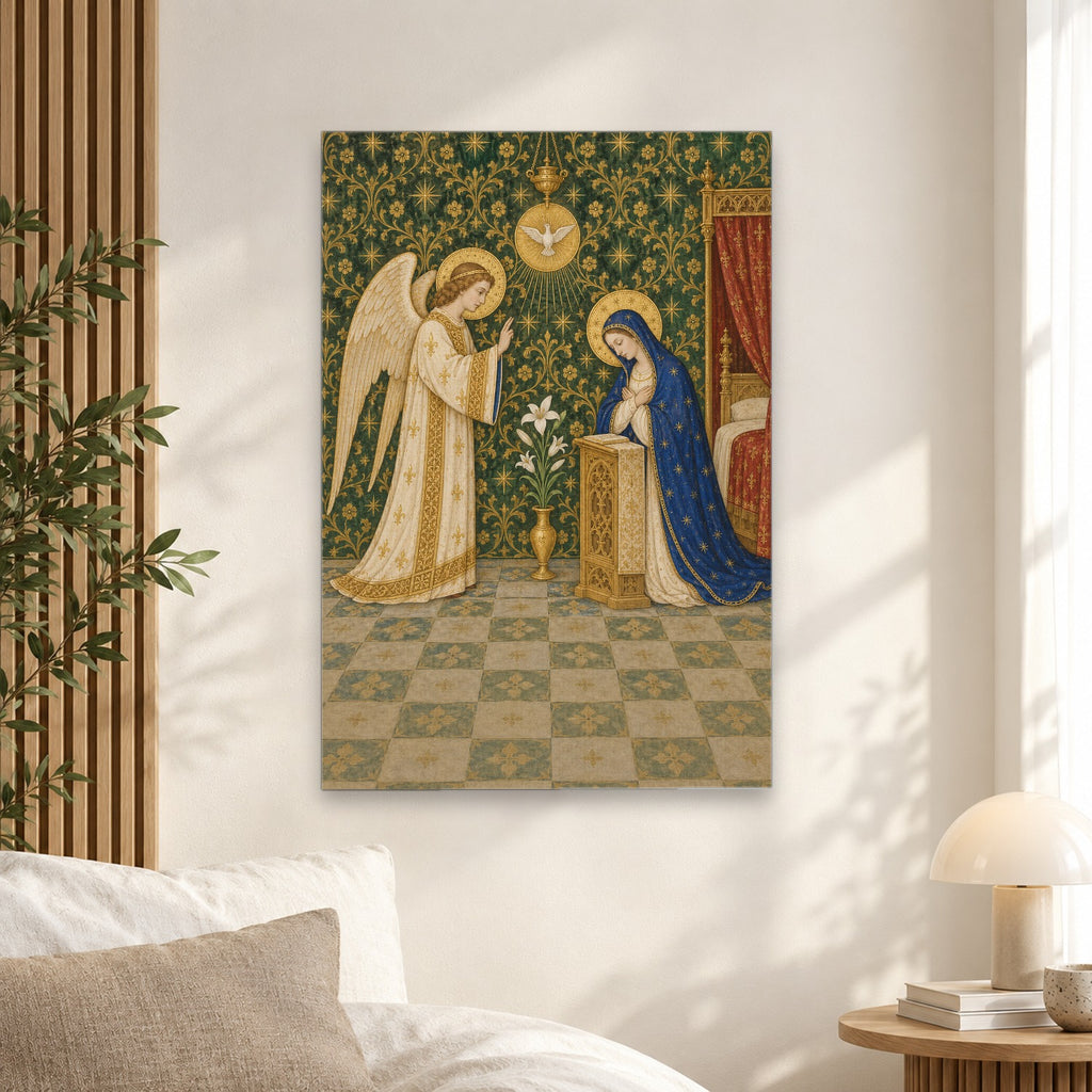 Handmaid of the Lord Canvas Wall Art - Catholic Wall Art, alternate angle