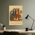 Heart of the Home Canvas Wall Art - Catholic Wall Art, close-up of the print