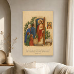 Heart of the Home Canvas Wall Art - Catholic Wall Art, scale reference