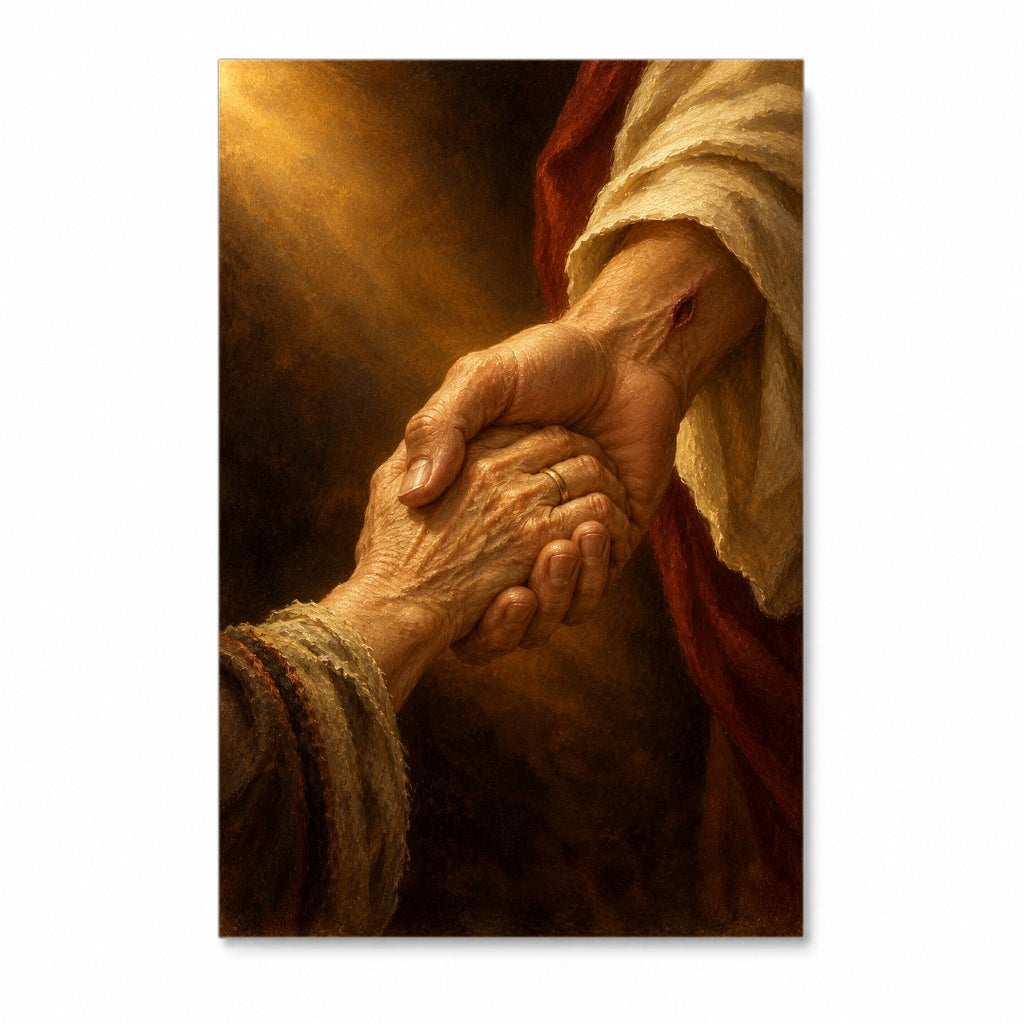 Held Canvas Wall Art - Catholic Wall Art, front view