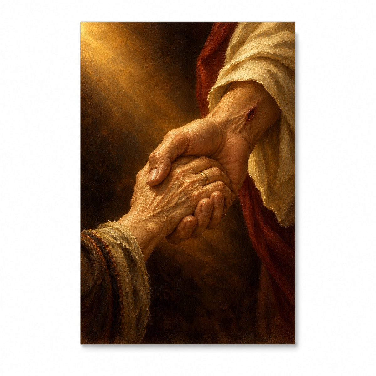 Held Canvas Wall Art - Catholic Wall Art, front view