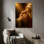 Held Canvas Wall Art - Catholic Wall Art, styled in the home