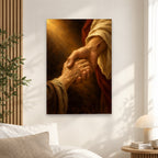 Held Canvas Wall Art - Catholic Wall Art, alternate angle