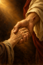 Held Canvas Wall Art - Catholic Wall Art, lifestyle scene