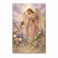 His Angels Charge Canvas Wall Art - Catholic Wall Art, front view