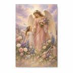 His Angels Charge Canvas Wall Art - Catholic Wall Art, front view