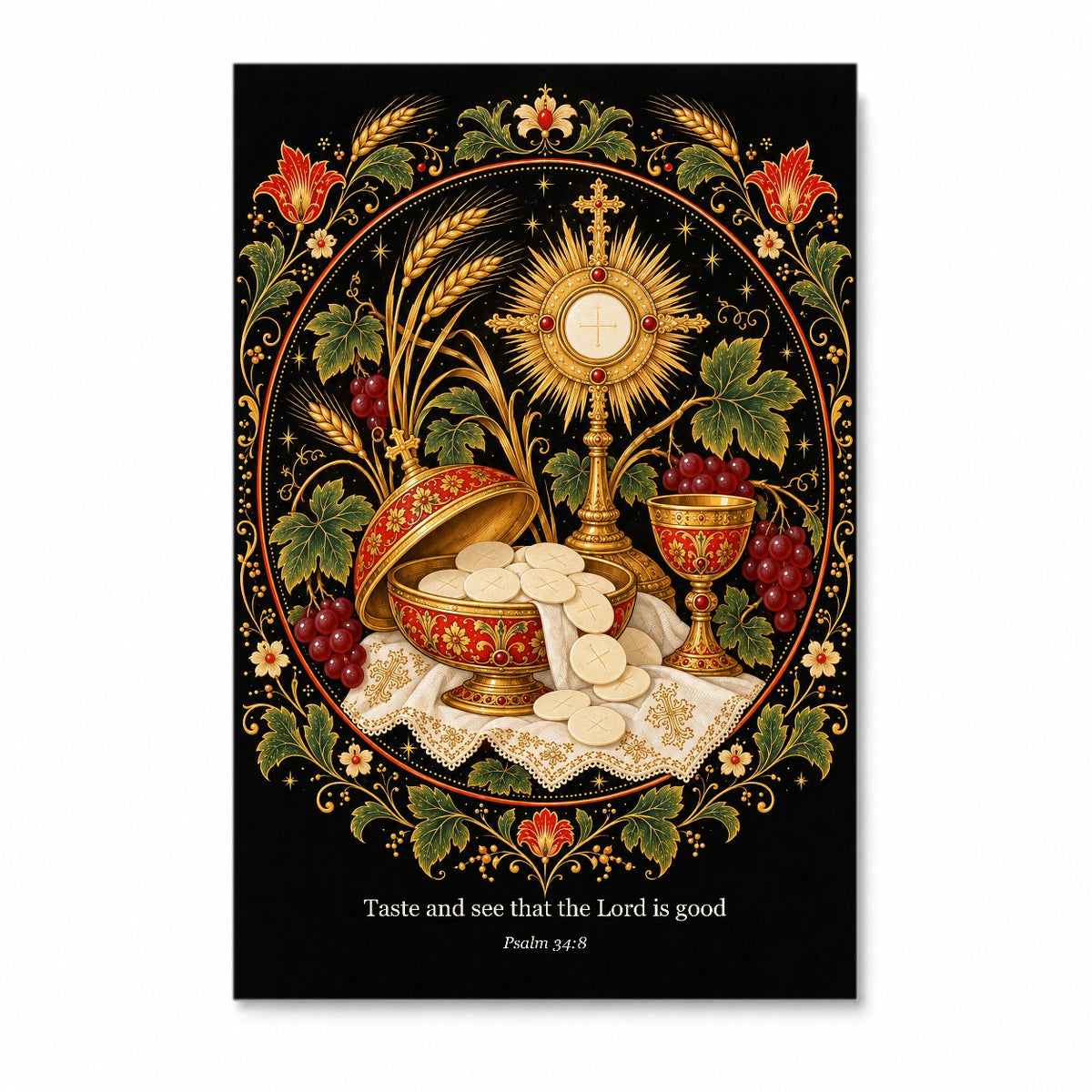 Hostia Sancta IV Canvas Wall Art - Catholic Wall Art, front view