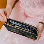 I Closed My Book To Be Here HHRZ02045709ON Zip Around Leather Wallet