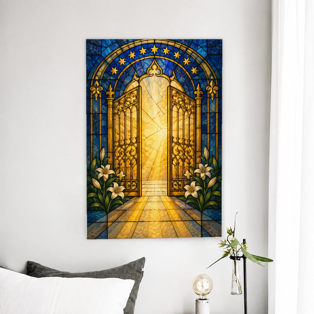 Ianua Caeli Canvas Wall Art - Catholic Wall Art, detail view