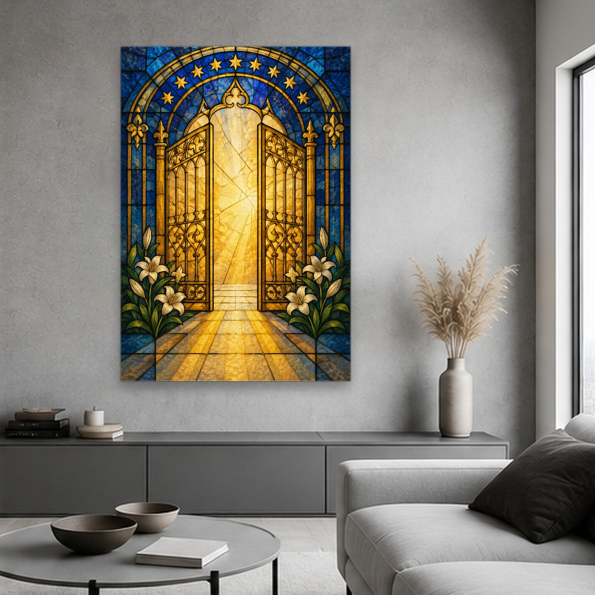 Ianua Caeli Canvas Wall Art - Catholic Wall Art, hanging display