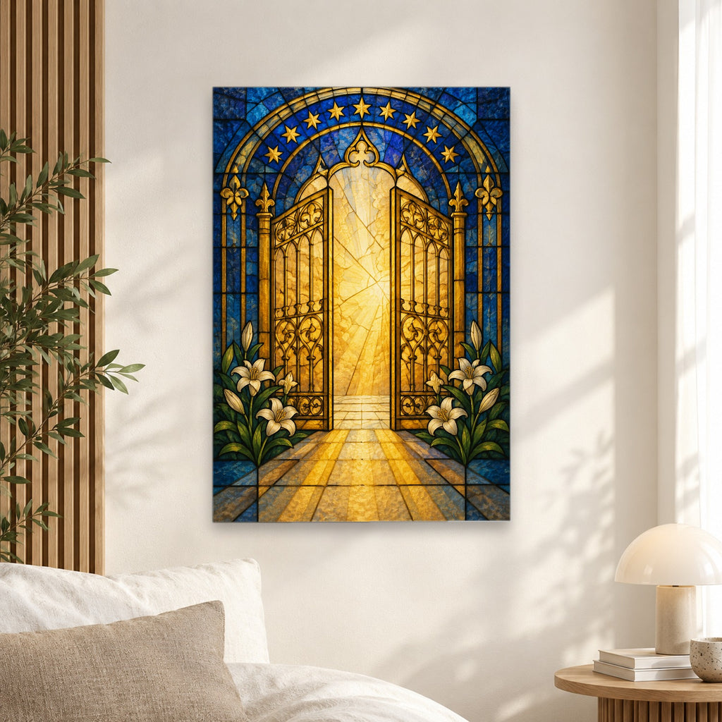 Ianua Caeli Canvas Wall Art - Catholic Wall Art, alternate angle
