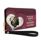 A Well Read Woman Is A Dangerous Creature HHRZ15090618LO Zip Around Leather Wallet