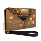 Abibliophobia Noun NNRZ02082687GR Zip Around Leather Wallet