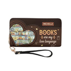Books Are My Love Language NNRZ02080383KA Zip Around Leather Wallet