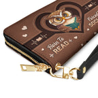 Born To Read Forced To Socialize HHRZ15090827TL Zip Around Leather Wallet