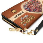 Easily Distracted By Books NNRZ01083789ZR Zip Around Leather Wallet