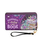 Happiness Is Starting A New Book HHRZ28117315MU Zip Around Leather Wallet