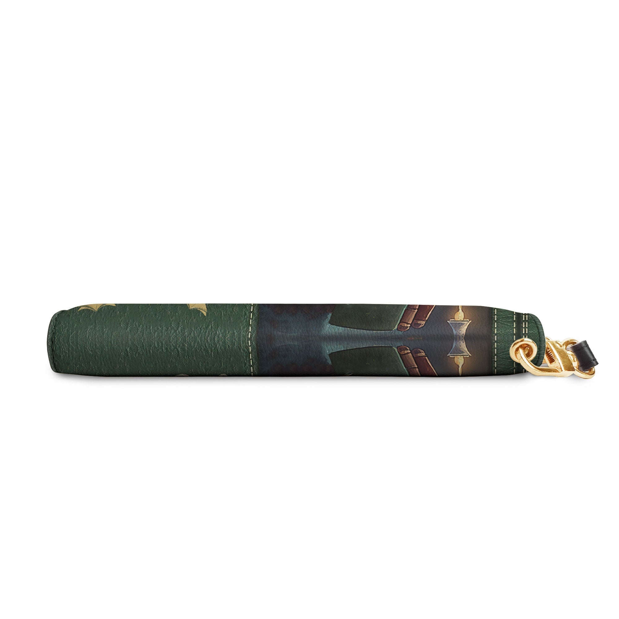 I Closed My Book To Be Here HHRZ02045709ON Zip Around Leather Wallet