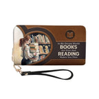 In My Dream World Books Are Free And Reading Makes You Thin NNRZ01081178KG Zip Around Leather Wallet