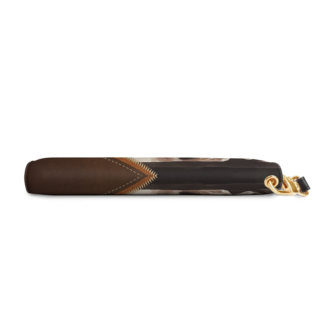 Lets Get Lost In A World Made Of Books Coffee And Rainy Days NNRZ01088814RW Zip Around Leather Wallet
